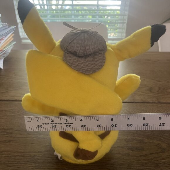 Detective Pikachu Movie Talking Pokemon And Ears Move 12" Plush 2019 - Picture 7 of 9